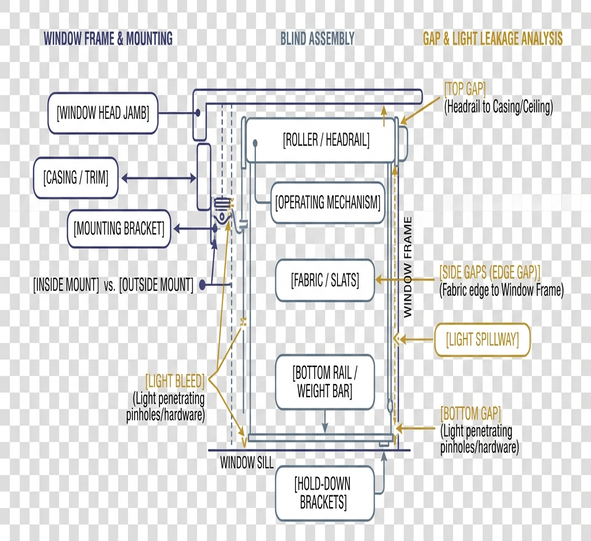 Image showing curtain_blind_gap_diagram