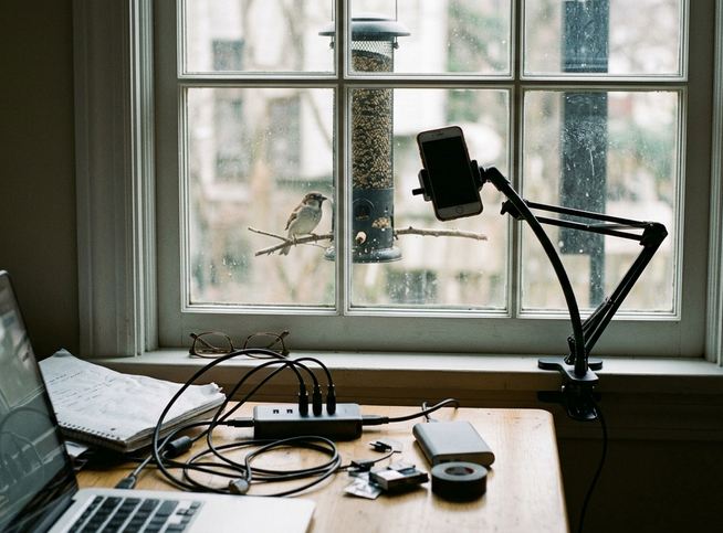 Image showing indoor phone mount